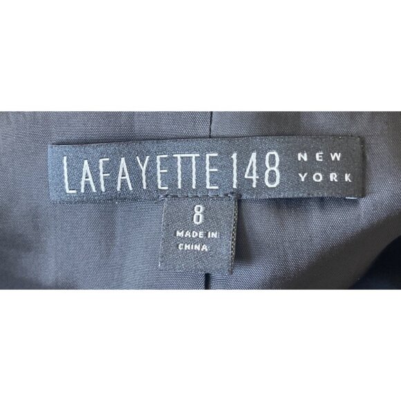 Lafayette 148 Womens Blazer 8 Knit Virgin Wool Fitted Office Minimalist Preppy - Picture 7 of 9